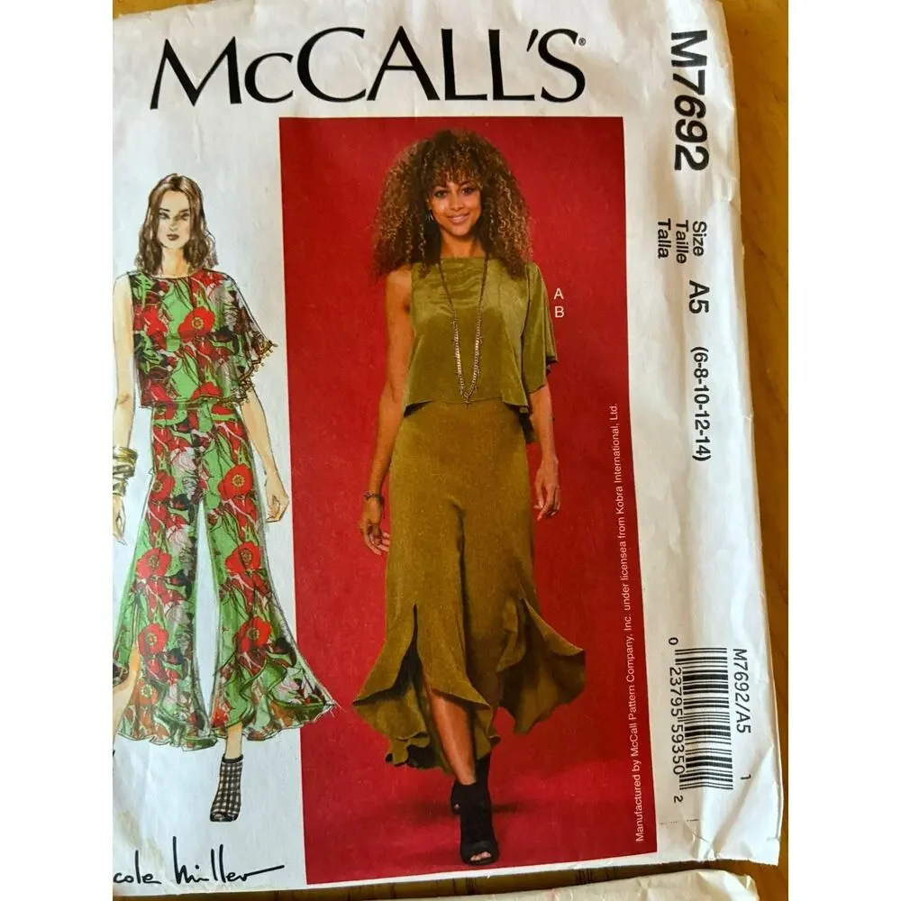 4 VTG Sewing Patterns Women's Dresses, Nicole Miller, Laura Ashley McCalls UNCUT